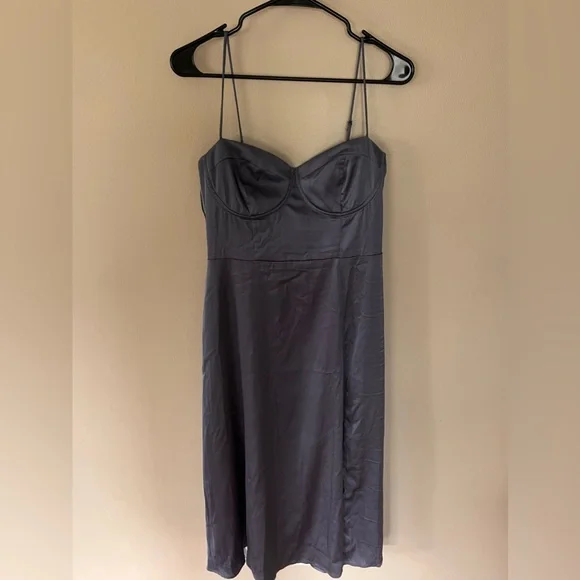 [ASTR THE LABEL] Bustier Satin Midi Dress - Picture 4 of 8